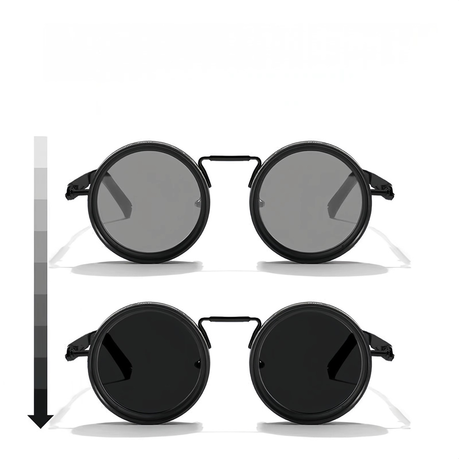 WEIPO Steampunk-Drehbrille, Vollrand, Round, Unisex, black - Bild 5