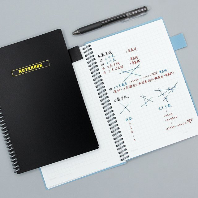 KOQZM A5 Whiteboard-Notizbuch mit Hardcover und Whiteboard-Stift, wiederverwendbarer Wochenplaner in Weiß - Bild 1