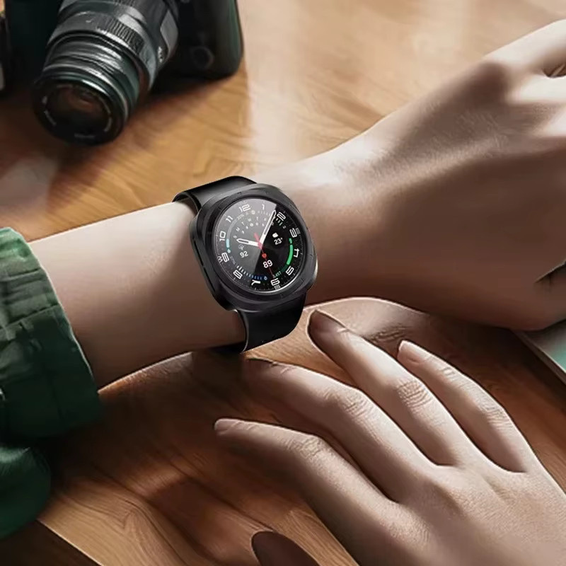 Samsung Galaxy Watch Ultra 2025 Schutzhülle mit gehärtetem Glas und PC-Gehäuse in Schwarz oder Blau für 47 mm Modell - Bild 3