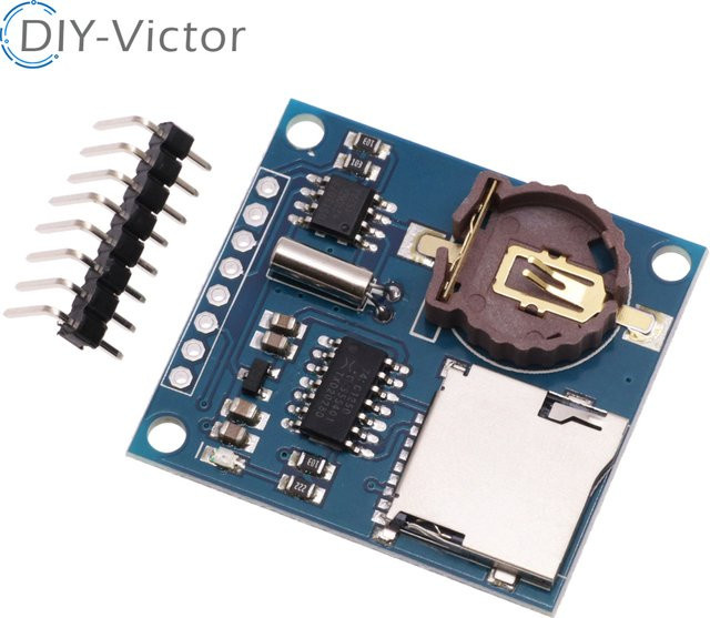 Mini-Datenlogger-Modul V1.0 in Blau für Arduino und Raspberry Pi mit SD-Kartenslot, 5 V - Bild 1