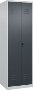 C+P Putzmittel-Spind Classic PLUS mit 2 Abteilen und Sicherheits-Drehriegel in Anthrazit, H x B x T: 185 x 60 x 50 cm - Bild 1