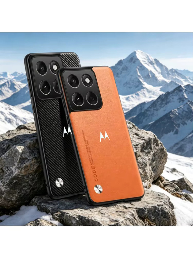 Minimalistische Lederhülle für Motorola Signature Edge 70 Pro Fusion 60 Neo G87 G77 G67 G57 G47 G37 G17 Power in Rot Multicolour, Sturzsichere Abdeckung - Bild 2