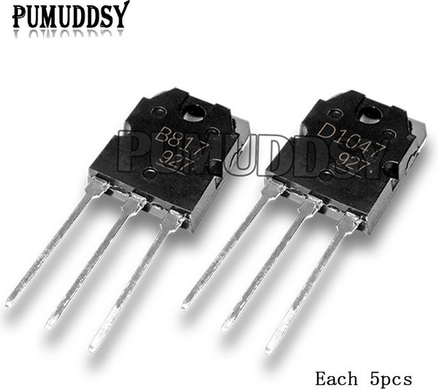 PUMUDDSY Audio Verstärker Transistoren Set, 3 Paar 2SD1047 und 2SB817, Schwarz - Bild 1
