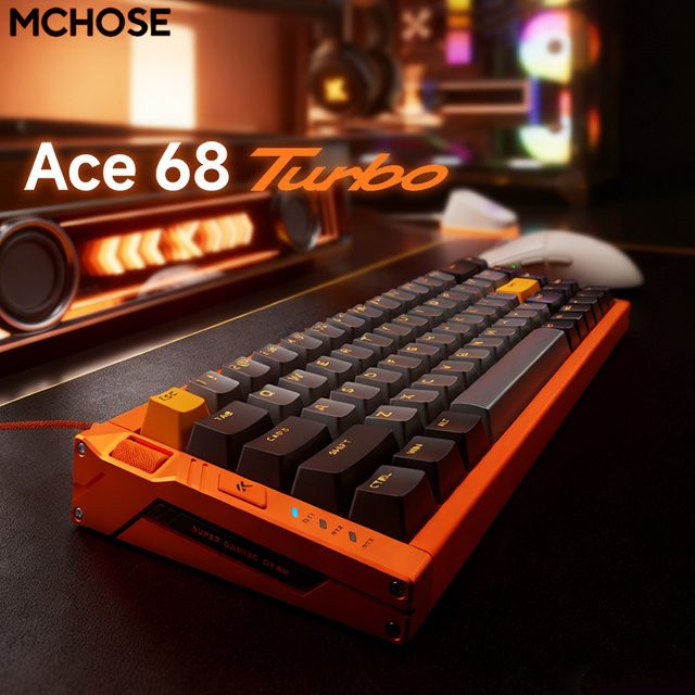 MCHOSE Ace68 Turbo E-Sport Tastatur mit Magnetschalter in Pink aus Aluminiumlegierung - Bild 1