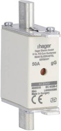 Hager NH-Sicherung LNH00050M6 50A Set aus 3 Stück in Weiß - Bild 1