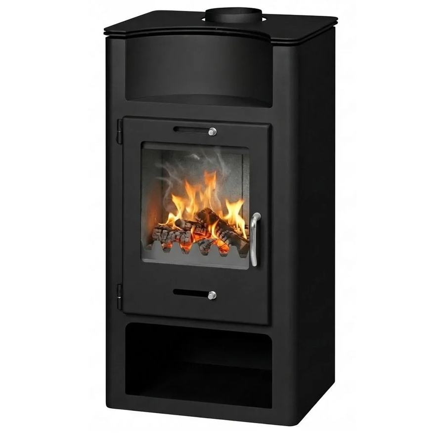 Victoria Kaminofen Elegance Schwarz aus Stahl mit 9,57 kW, B: 101,0 cm, H: 48,6 cm, T: 51,0 cm - Bild 2