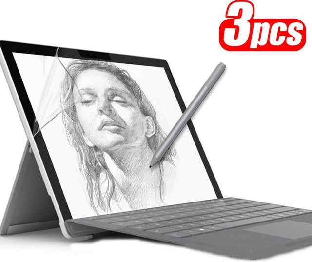 3er-Pack matte Papier-Displayschutzfolie für Microsoft Surface Pro 8 9 10 11 12 und Surface Pro X Antireflex-Folie zum Schreiben und Zeichnen - Bild 1