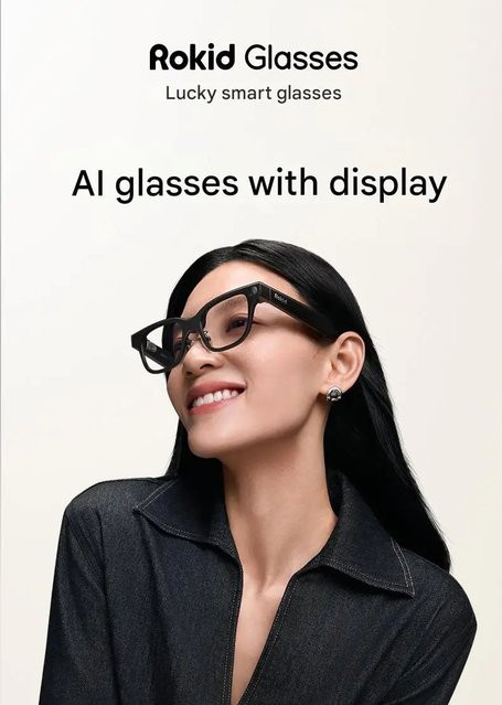 Rokid Visual Brille in Schwarz mit KI-AR-Übersetzung, AI QuickNote, AI-Navigation und AI-Erkennung - Bild 1