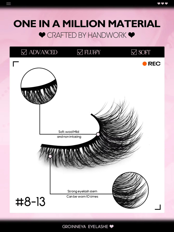 Veltrinay Falsche Wimpern, 3D-Nerzwimpern, natürlicher Look - Bild 2