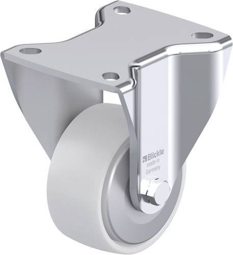 Blickle Stahlblech-Bockrolle BH-PO 82K-FA in Weiß mit 80mm Rad-Durchmesser und 250kg Tragfähigkeit - Bild 1