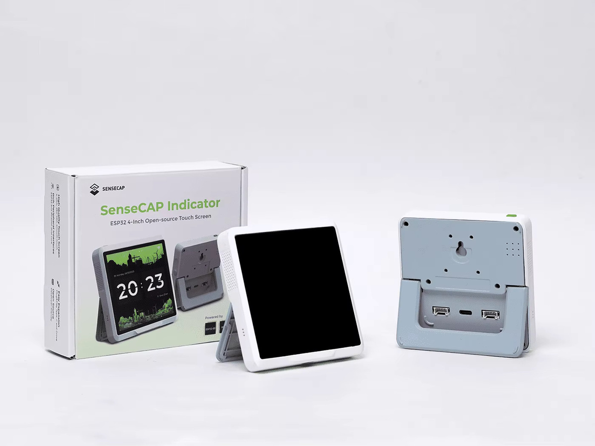 Seeed Studio SenseCAP D1 IoT-Entwicklungsplattform mit 4-Zoll-RGB-Touchscreen-Anzeige, ESP32S3 und RP2040, Weiß - Bild 4