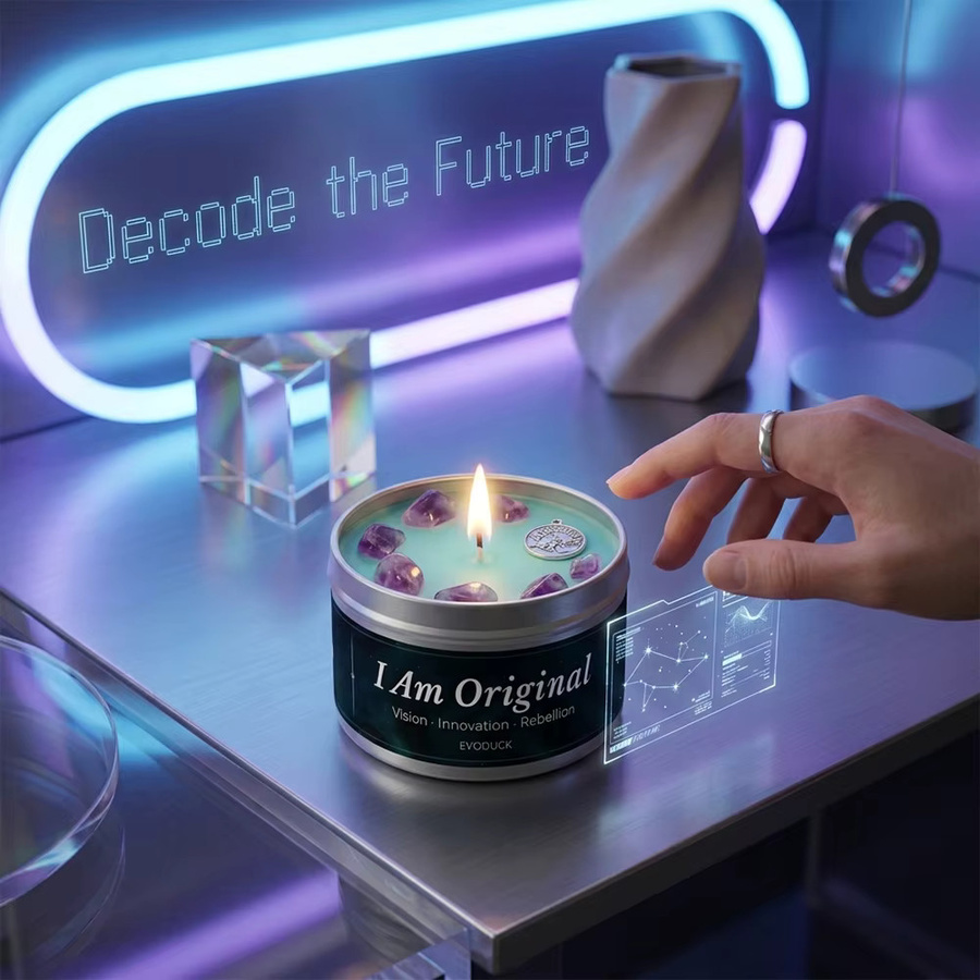 EVODUCK Aquarius Sternzeichen Duftkerze Ozon-Lavendel in Metalldose 85 g - Bild 5