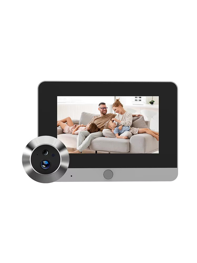 Tuya Smart Digitaler Türspion mit 5-Zoll-Bildschirm, 2MP WiFi Kamera, IR PIR Bewegungsmelder und 10000mAh Akku in Silber - Bild 7