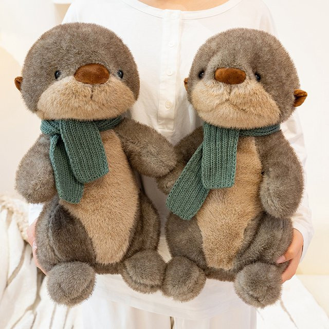 pangcangshu Otter Tier, Weiche Puppe, 26 cm, Plüsch / Textil, Braun - Bild 1