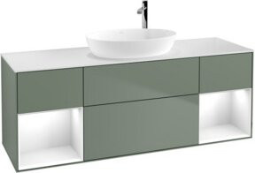 V&B Waschtischunterschrank Finion in Weiß lackiert, Breite: 160 cm, Tiefe: 50,1 cm, Höhe: 50,1 cm - Bild 1