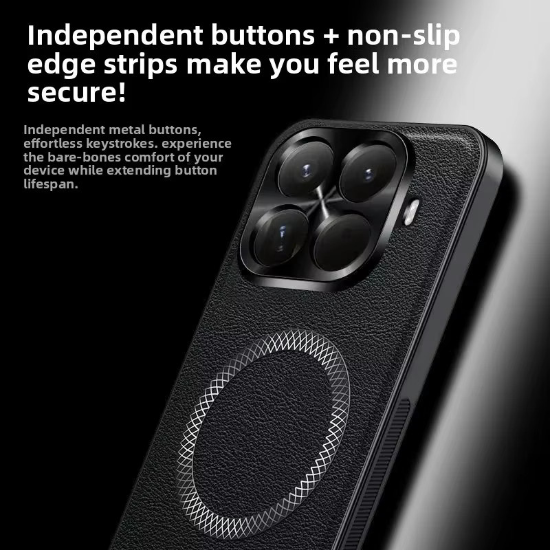 Premium Lederhülle mit Magnetverschluss und MagSafe-Ladefunktion für Xiaomi 17T Pro, 15T, POCO X8 Pro Max, F8 Ultra und M8 in Schwarz oder Braun - Bild 4