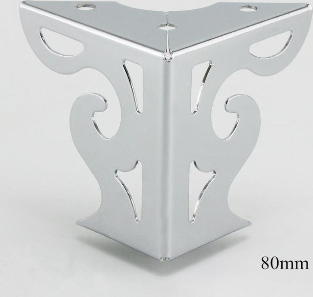 Yiran Furniture 4er-Set Metallmöbelfüße aus Eisen mit durchbrochenem Muster, Höhe: 8 cm - Bild 1