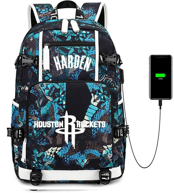 3-teiliges Schulrucksack-Set in Blau aus Oxford-Stoff mit großem Fassungsvermögen inklusive Federmäppchen und Schultergurt - Bild 1