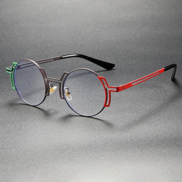 Freedom Outdoors Korrektionsbrille, Vollrand, Rund, Metall, Unisex, grau, mehrfarbig - Bild 1