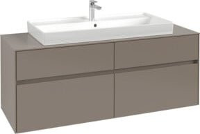 V&B Waschtischunterschrank Collaro in Cashmere Grey mit Waschtisch und LED-Beleuchtung, B/T/H: 140 x 54,8 x 50 cm - Bild 1