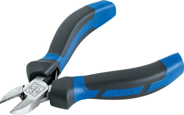 LUX-TOOLS Seitenschneider aus Stahl in Blau mit Kunststoffgriffen, Länge: 120 mm - Bild 1