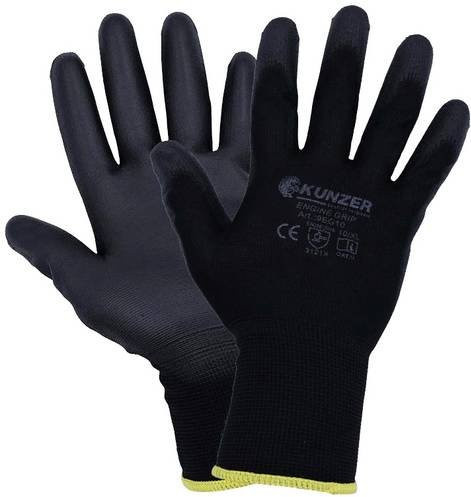 Kunzer 9EG10 Antistatikhandschuhe aus Polyurethan in Schwarz, Größe XL, 1 Paar - Bild 1