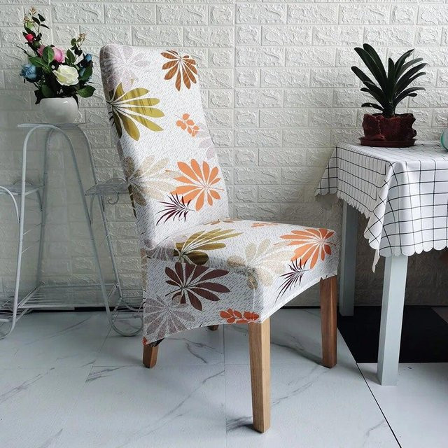 BC-Warm Home Stretch-Stuhlbezug mit King-Rückenlehne in XL, bedruckter Sitzschoner für Esszimmer und Bankett-Dekoration, Multicolour - Bild 1