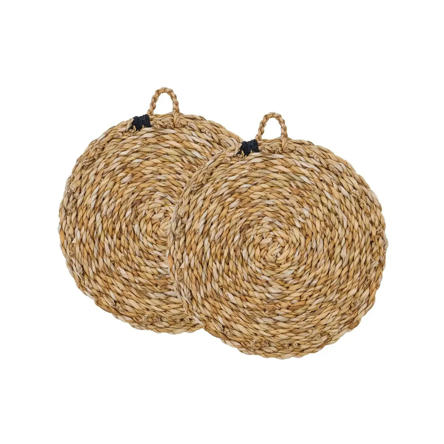 Nicolas Vahe Untersetzer Naba in Natur Beige, 2er-Set, Durchmesser: 20 cm - Bild 1
