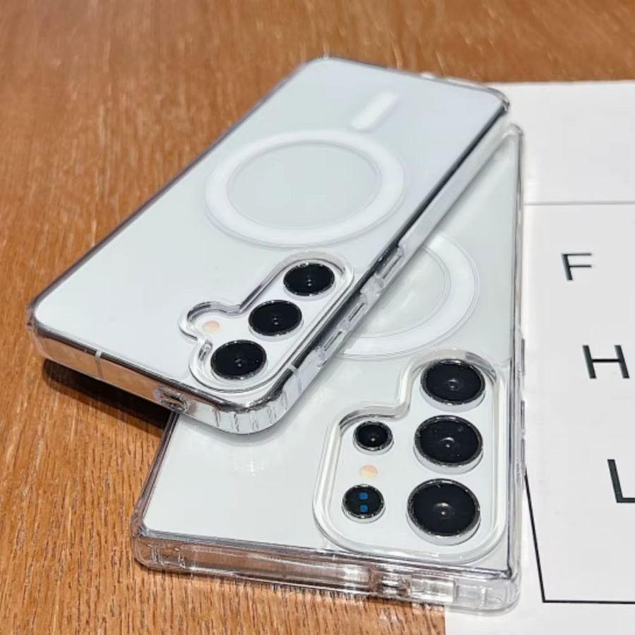 Original Acryl MagSafe Schutzhülle für Samsung Galaxy S26 S25 S24 S23 S22 S21 Ultra Plus FE A55 A35 A16 A15 A36 A26 A07 in Transparent - Bild 3