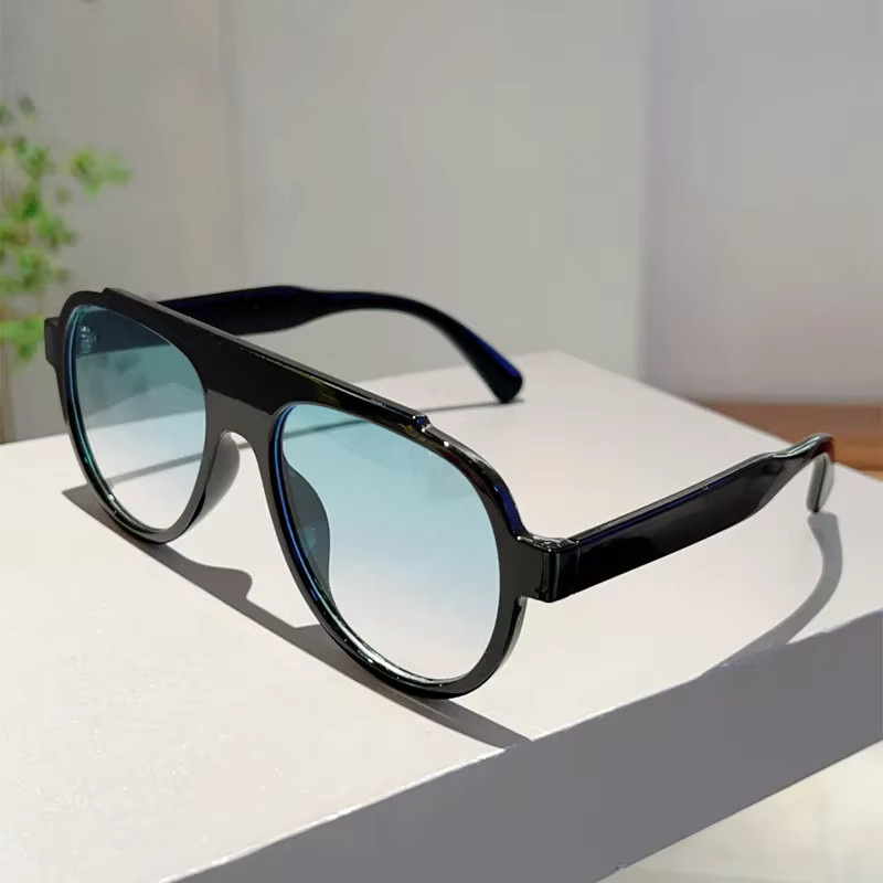 TOYEARN Aviator Sonnenbrille, Vollrand, Kunststoff, Schwarz, Unisex - Bild 3