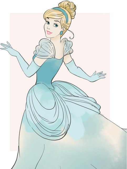 Komar Wandbild Cinderella aus Qualitätsvlies, Breite: 30 cm, Höhe: 40 cm - Bild 1