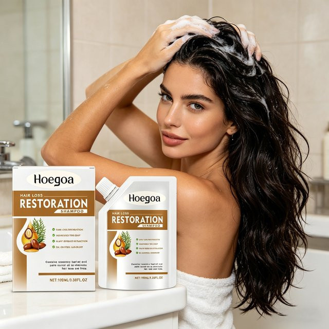 Hoegoa Haarwuchs-Shampoo Tiefenreinigung, Feines Haar - Bild 1