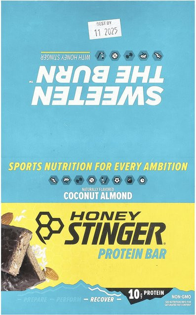 Honey Stinger Proteinriegel Kokosnuss Mandel 15 x 42 g - Bild 1