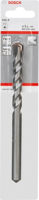 Bosch CYL-3 Hartmetall Beton-Spiralbohrer in Silber, Durchmesser: 12 mm, Gesamtlänge: 150 mm - Bild 2