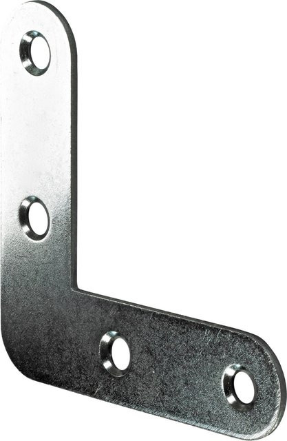 Hettich Flachwinkel aus verzinktem Stahl in Silber, B/T/H: 60 x 60 x 16 mm - Bild 1