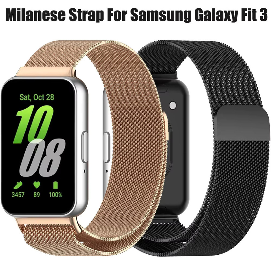 Samsung Uhrenarmband Milanese, Edelstahl, Schwarz, Unisex - Bild 2