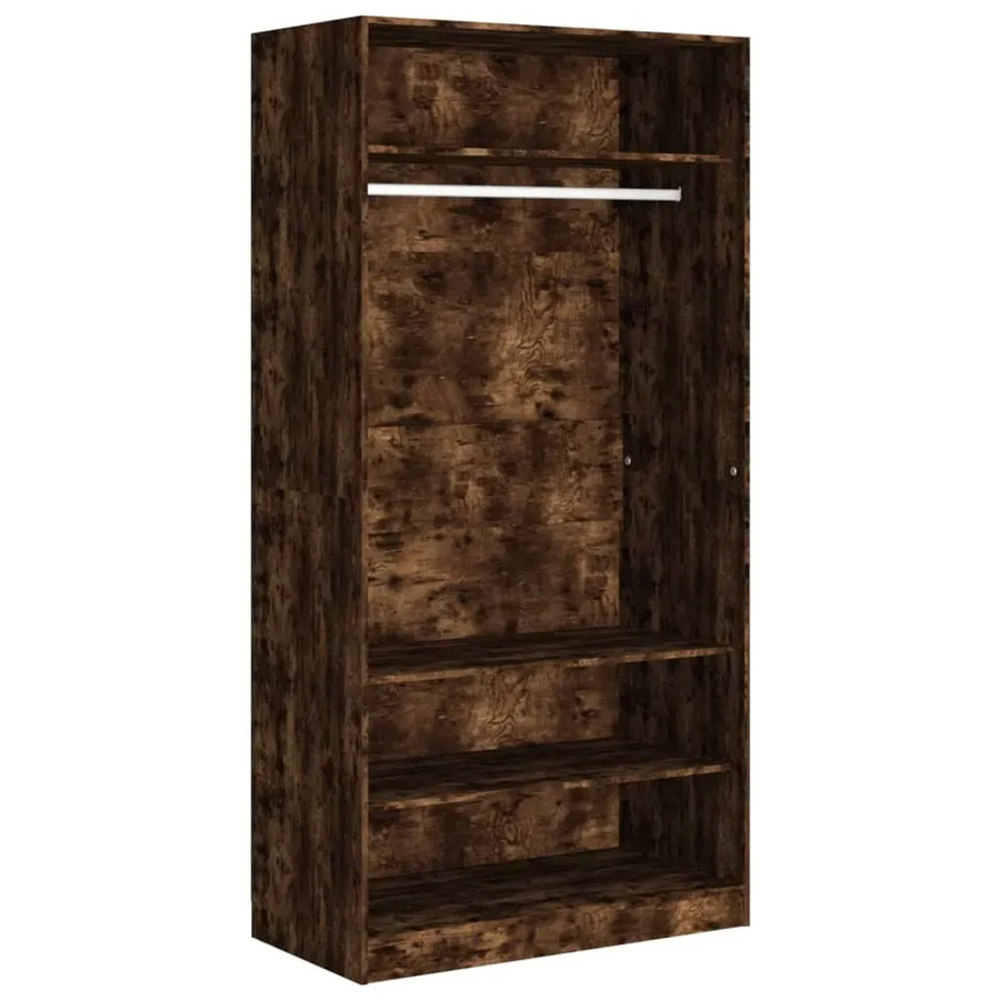 vidaXL Kleiderschrank aus Holzwerkstoff in Räuchereiche, B/T/H: 100 x 50 x 200 cm - Bild 2