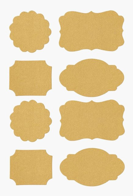 Goldene Etiketten Papier Sticker - Bild 1