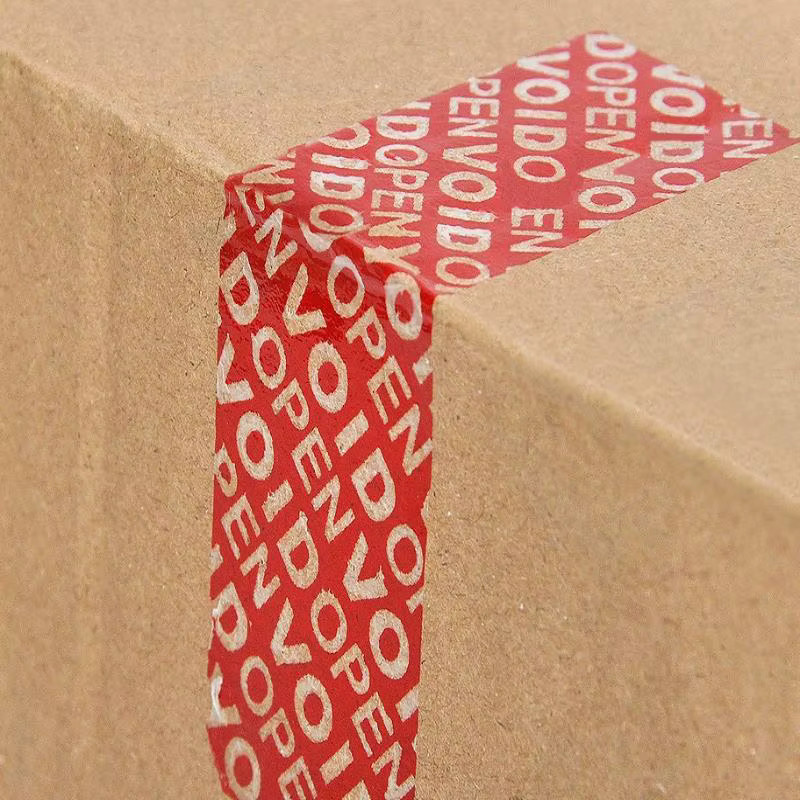 Total Transfer Tamper Evident Labels Sicherheitsaufkleber mit Void-Effekt und dreifacher Seriennummer in Rot und Blau, 100 Stück, B: 25 mm, H: 85 mm - Bild 2