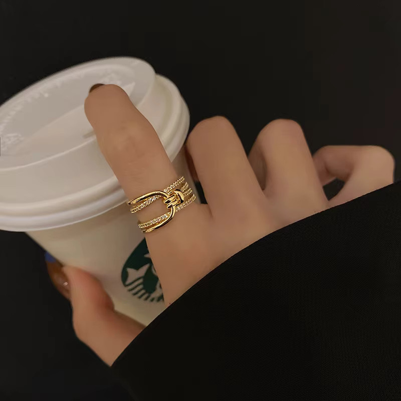 Yupsk Ring, Kupfer, Gold, Zirkonia, Damen - Bild 2