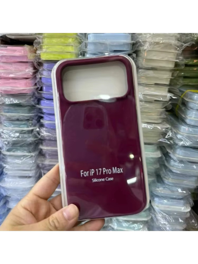 Apple iPhone Softcover Candy-Hülle aus Flüssigsilikon mit glatter Oberfläche in Grau und Lila - Bild 2
