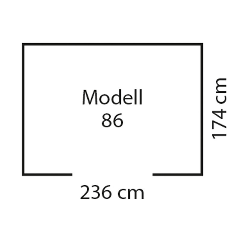 Pergart Gerätehaus Düsseldorf II 86 aus Metall in Schwarz mit 3,66 m² Stellfläche - Bild 2