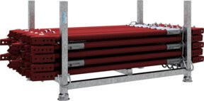 Schake Schragstützen Set Schrägstütze 210 - 371 cm in Rot lackiert - Bild 1