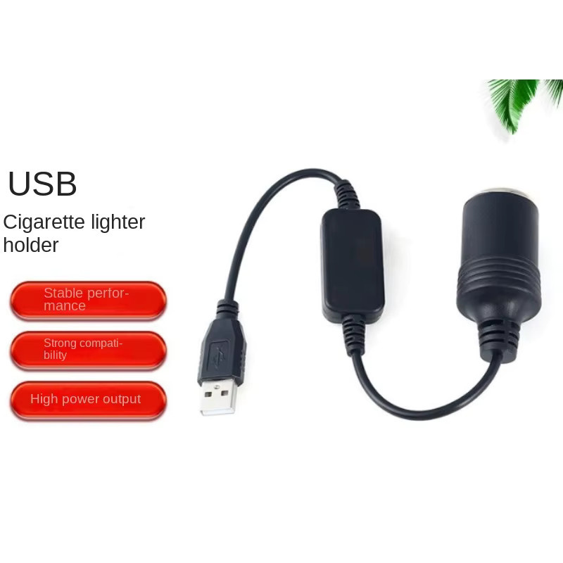 BSN USB zu 12V Zigarettenanzünder-Adapter Konverter mit USB-A Anschluss, Schwarz - Bild 2
