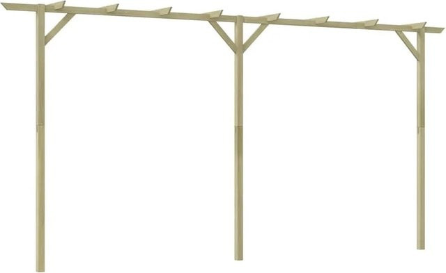 DELUKE Pergola LURV aus Kiefernholz in Grün, freistehende Rankhilfe für den Garten, B/T: 400 x 200 cm - Bild 1