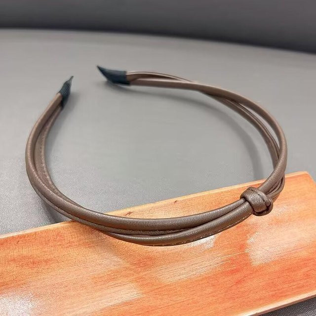 NATAWA Stirnband PU-Leder, khaki, Damen - Bild 1