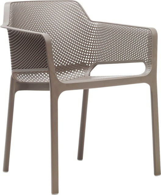 Nardi Net Armlehnstuhl aus Polypropylen mit modernem Design und Lochmuster in Matt-Optik - Bild 1