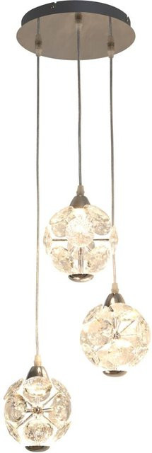 Pocoline LED-Pendelleuchte Della in Chrom, B/T/H: 35 x 35 x 120 cm - Bild 1
