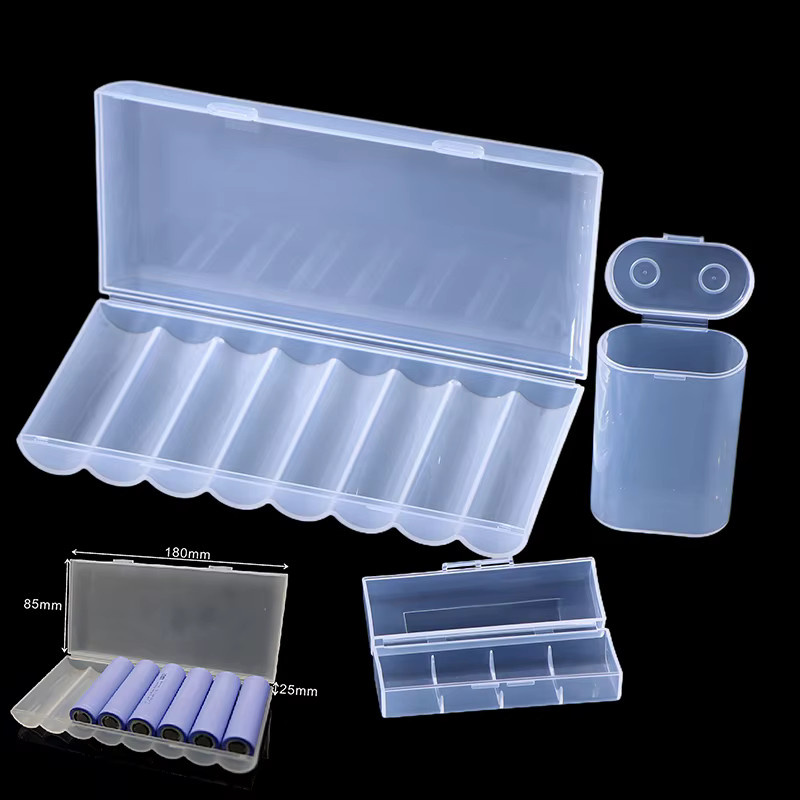 Transparente Aufbewahrungsbox aus PP-Kunststoff für 21700 Lithium-Batterien zum Sturzschutz - Bild 2