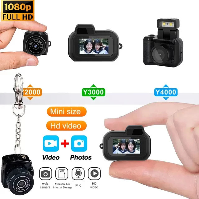 Digitale Kinderkamera CUGUU in Schwarz mit 2,44 Zoll Bildschirm und HD-Video für Reisen und als Geschenk inklusive Schlüsselanhänger - Bild 1